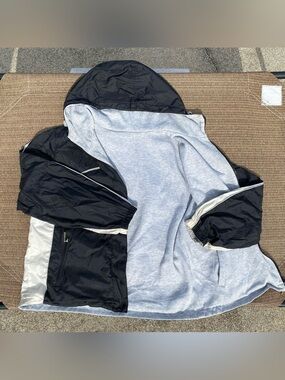 Vintage NY Classics Sport Reversible Windbreaker Jacket & Gray Hoodie Size L